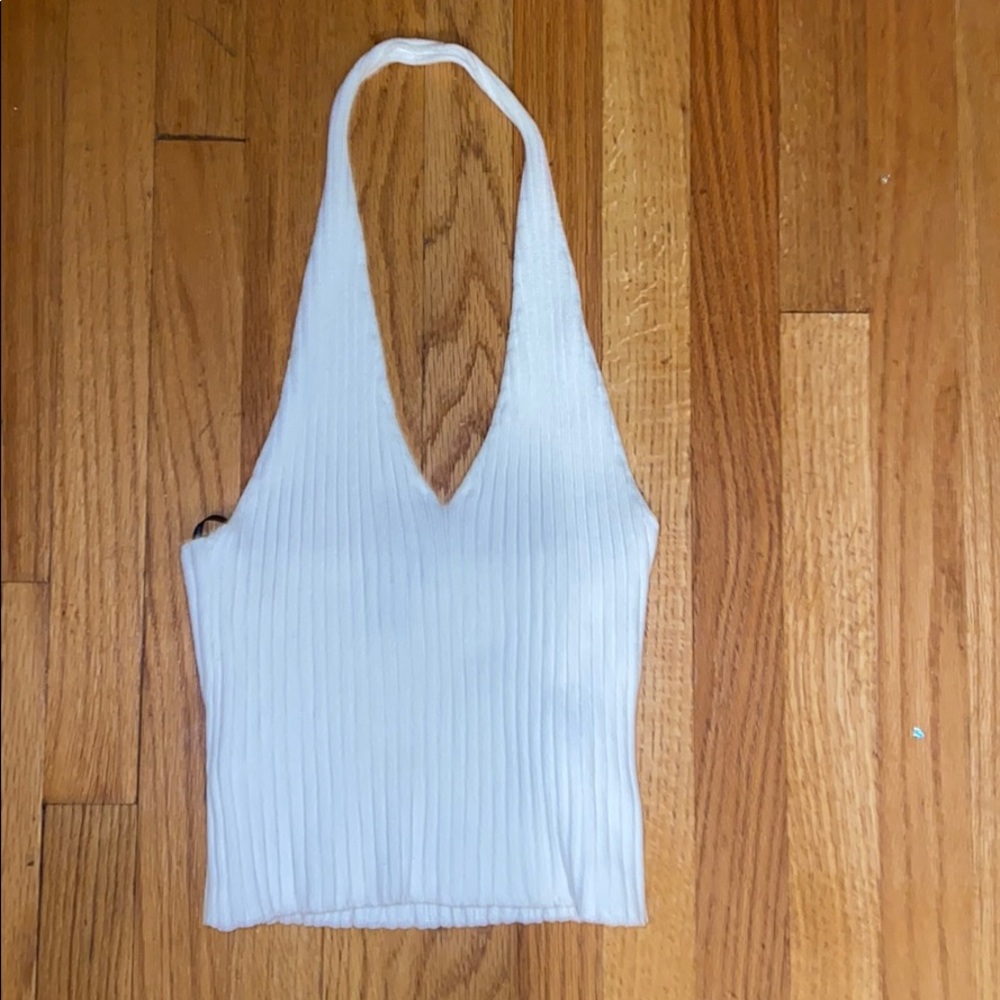 White halter top